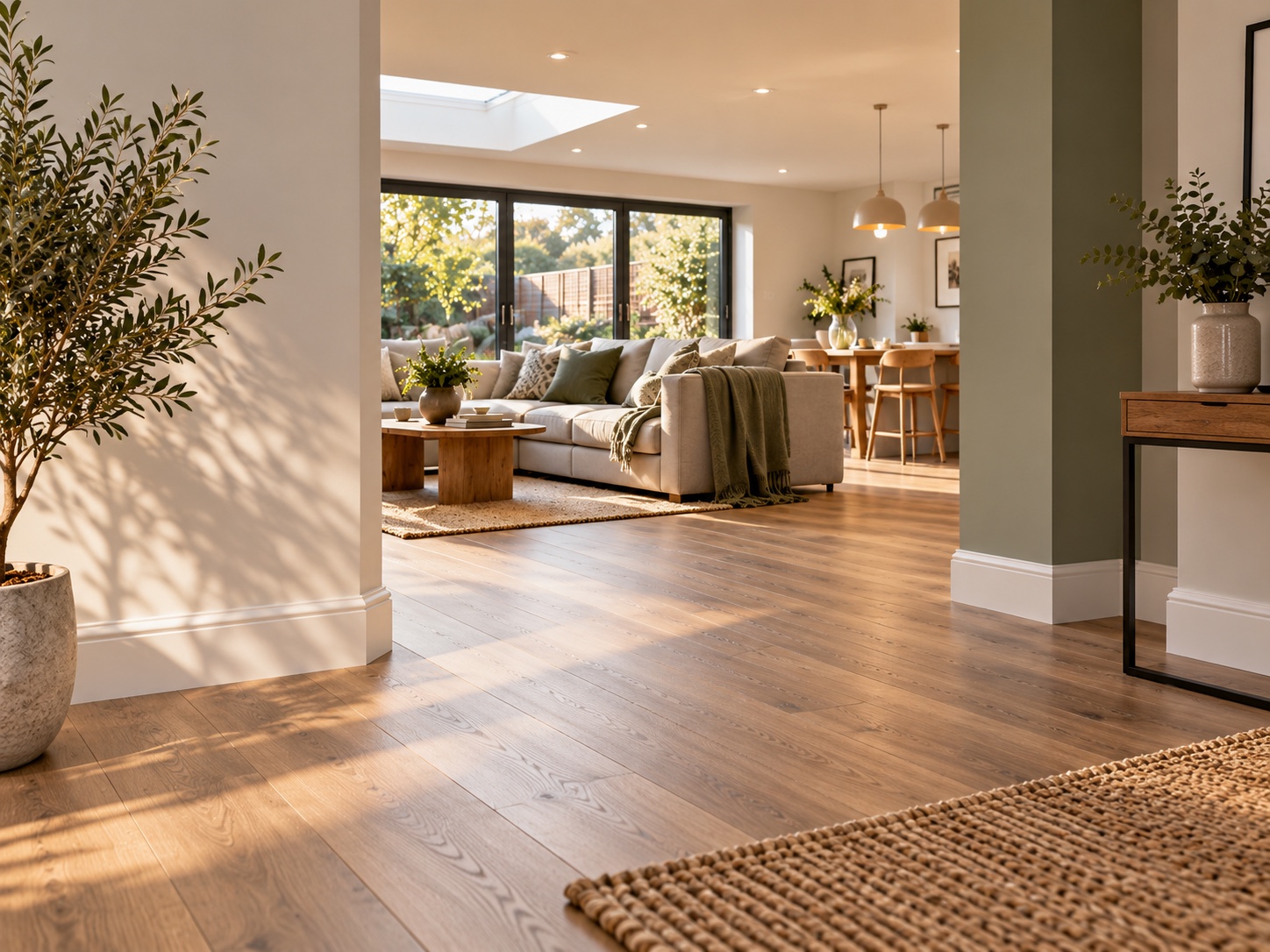 Professionally fitted wood flooring in a North East home